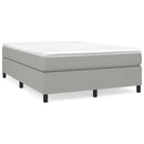 Boxspring sengeramme 140x190 cm stof lysegrå