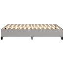 Boxspring sengeramme 140x190 cm stof lysegrå