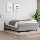 Boxspring sengeramme 140x190 cm stof lysegrå