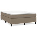 Boxspring sengeramme 140x190 cm stof gråbrun