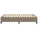 Boxspring sengeramme 140x190 cm stof gråbrun