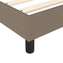 Boxspring sengeramme 140x190 cm stof gråbrun