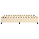 Boxspring sengeramme 140x190 cm stof cremefarvet