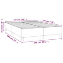 Boxspring sengeramme 140x190 cm stof cremefarvet