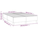 Boxspring sengeramme 140x190 cm stof blå