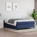 Boxspring sengeramme 140x190 cm stof blå