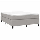 Boxspring sengeramme 140x200 cm stof lysegrå