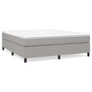 Boxspring sengeramme 160x200 cm stof lysegrå