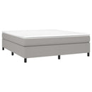 Boxspring sengeramme 160x200 cm stof lysegrå