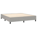 Boxspring sengeramme 160x200 cm stof lysegrå
