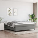 Boxspring sengeramme 160x200 cm stof mørkegrå