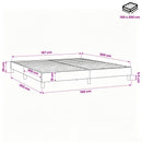 Boxspring sengeramme 160x200 cm stof sort