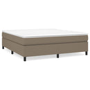 Boxspring sengeramme 160x200 cm stof gråbrun