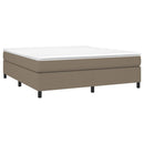 Boxspring sengeramme 160x200 cm stof gråbrun