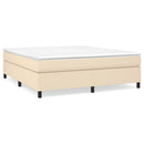 Boxspring sengeramme 160x200 cm stof cremefarvet
