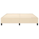 Boxspring sengeramme 160x200 cm stof cremefarvet