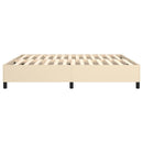 Boxspring sengeramme 160x200 cm stof cremefarvet