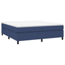 Boxspring sengeramme 160x200 cm stof blå