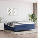Boxspring sengeramme 160x200 cm stof blå