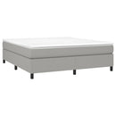 Boxspring sengeramme 180x200 cm stof lysegrå