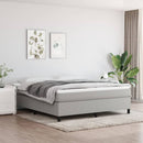 Boxspring sengeramme 180x200 cm stof lysegrå