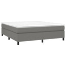 Boxspring sengeramme 180x200 cm stof mørkegrå