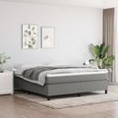 Boxspring sengeramme 180x200 cm stof mørkegrå