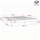 Boxspring sengeramme 180x200 cm stof sort