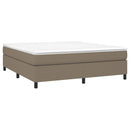 Boxspring sengeramme 180x200 cm stof gråbrun