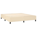 Boxspring sengeramme 180x200 cm stof cremefarvet