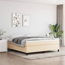 Boxspring sengeramme 180x200 cm stof cremefarvet