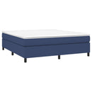 Boxspring sengeramme 180x200 cm stof blå