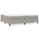 Boxspring sengeramme 200x200 cm stof lysegrå