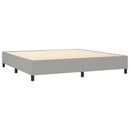 Boxspring sengeramme 200x200 cm stof lysegrå