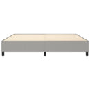 Boxspring sengeramme 200x200 cm stof lysegrå