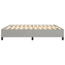 Boxspring sengeramme 200x200 cm stof lysegrå