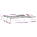 Boxspring sengeramme 200x200 cm stof mørkegrå