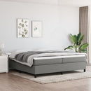 Boxspring sengeramme 200x200 cm stof mørkegrå