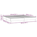 Boxspring sengeramme 200x200 cm stof sort