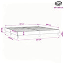 Boxspring sengeramme 200x200 cm stof sort