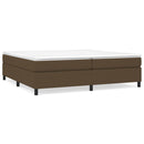 Boxspring sengeramme 200x200 cm stof mørkebrun