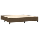 Boxspring sengeramme 200x200 cm stof mørkebrun