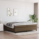 Boxspring sengeramme 200x200 cm stof mørkebrun