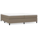 Boxspring sengeramme 200x200 cm stof gråbrun