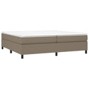 Boxspring sengeramme 200x200 cm stof gråbrun