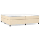 Boxspring sengeramme 200x200 cm stof cremefarvet