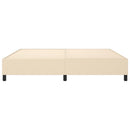 Boxspring sengeramme 200x200 cm stof cremefarvet
