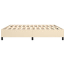 Boxspring sengeramme 200x200 cm stof cremefarvet