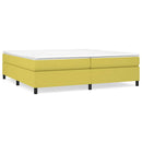 Boxspring sengeramme Grøn 200x200 cm Stof