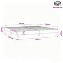 Boxspring sengeramme Grøn 200x200 cm Stof